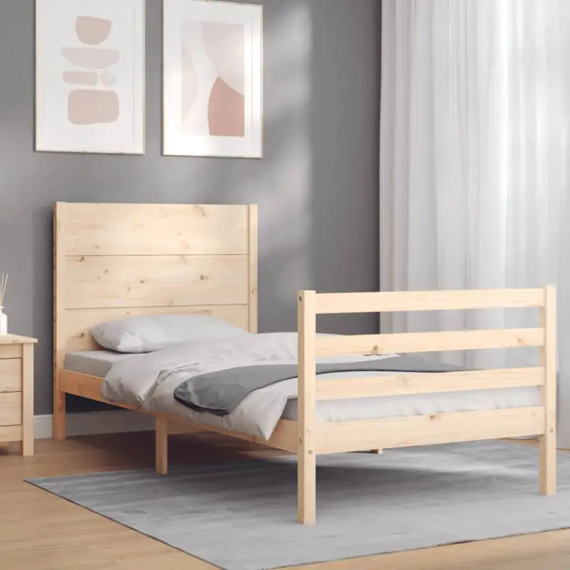 Massief grenenhout bedframe voor een goede nachtrust en stijlvol interieur - Naturel / 90 x 200 cm - Bedden & bedframes