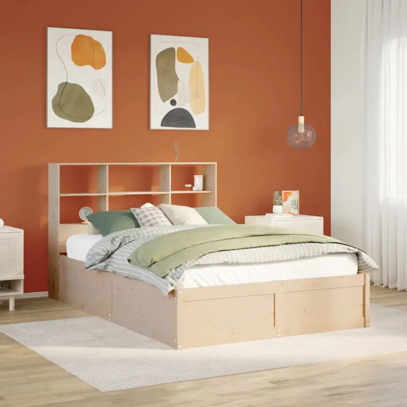 Massief Grenenhout Bedframe voor een Natuurstenen Slaapruimte - Naturel / 160 x 200 cm - Bedden & bedframes