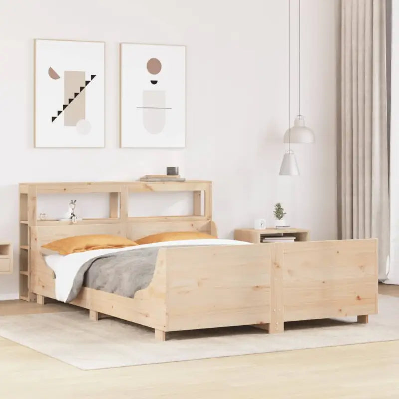 Massief Grenenhout Bedframe voor een Stevige en Duurzame Nachtrust - Naturel / 120 x 200 cm - Bedden & bedframes