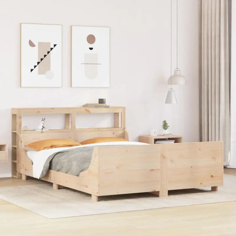 Massief Grenenhout Bedframe voor een Stevige en Duurzame Nachtrust - Naturel / 120 x 190 cm - Bedden & bedframes