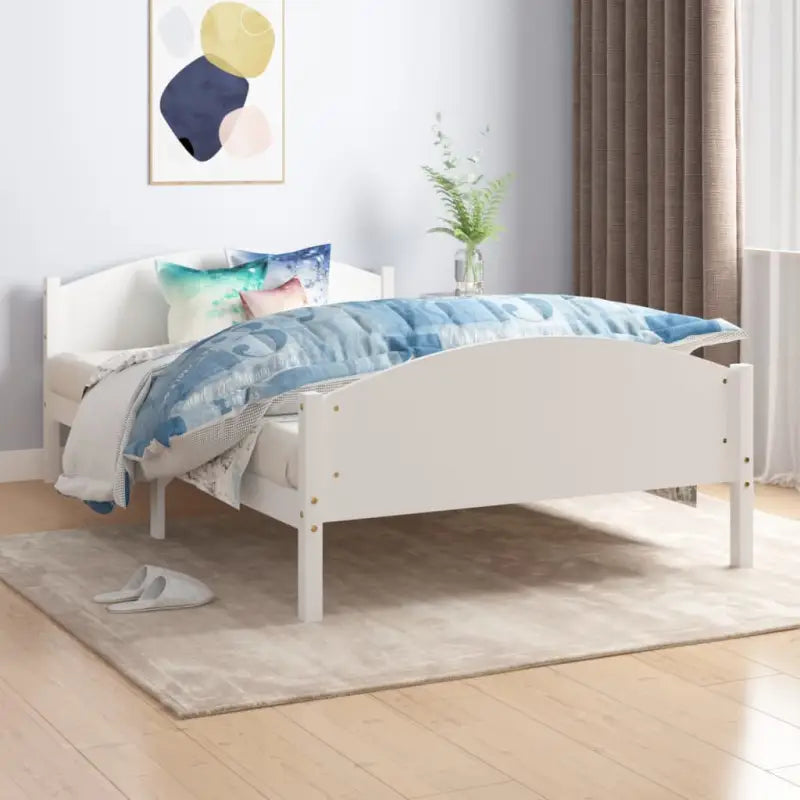 Massief grenenhout bedframe voor stevige en duurzame nachtrust - Wit / 140 x 200 cm - Bedden & bedframes