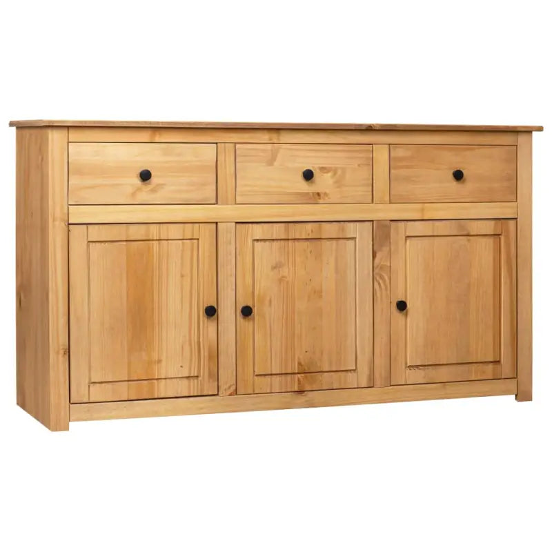 Massief grenenhout dressoir met 3 laden en opbergruimte - Bruin / 1 - Dressoirs & buffetkasten