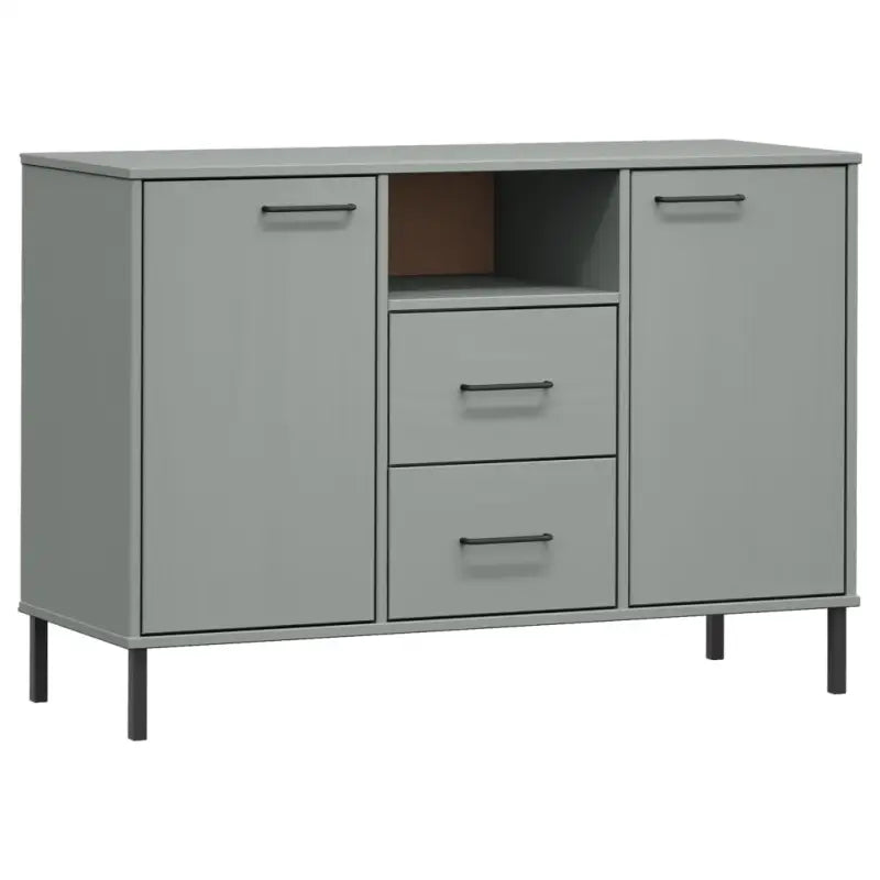 Massief grenenhout dressoir met metalen poten voor een industriële sfeer - Dressoirs & buffetkasten