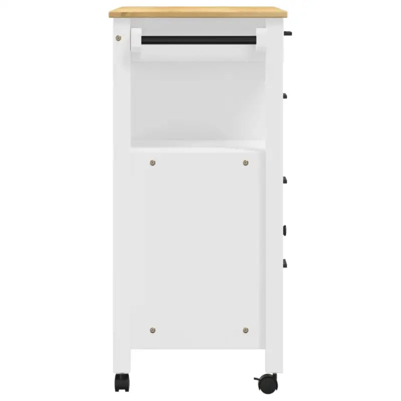 Massief grenenhout Keukentrolley met vintage uitstraling voor extra opbergruimte - Keukentrolleys