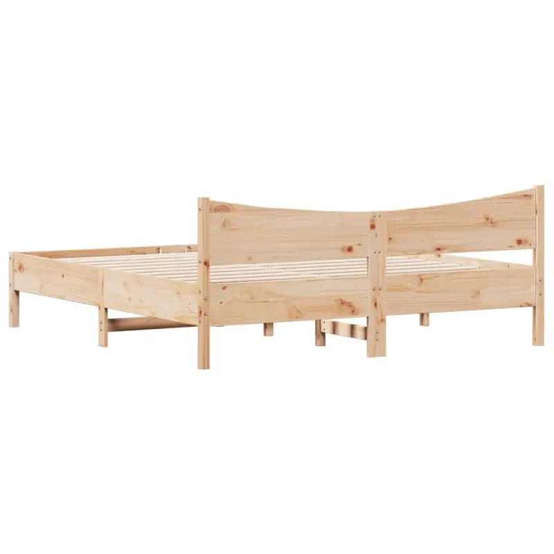 Massief Grenenhouten bedframe met multiplex lattenbodem en uitstekende ondersteuning - Bedden & bedframes