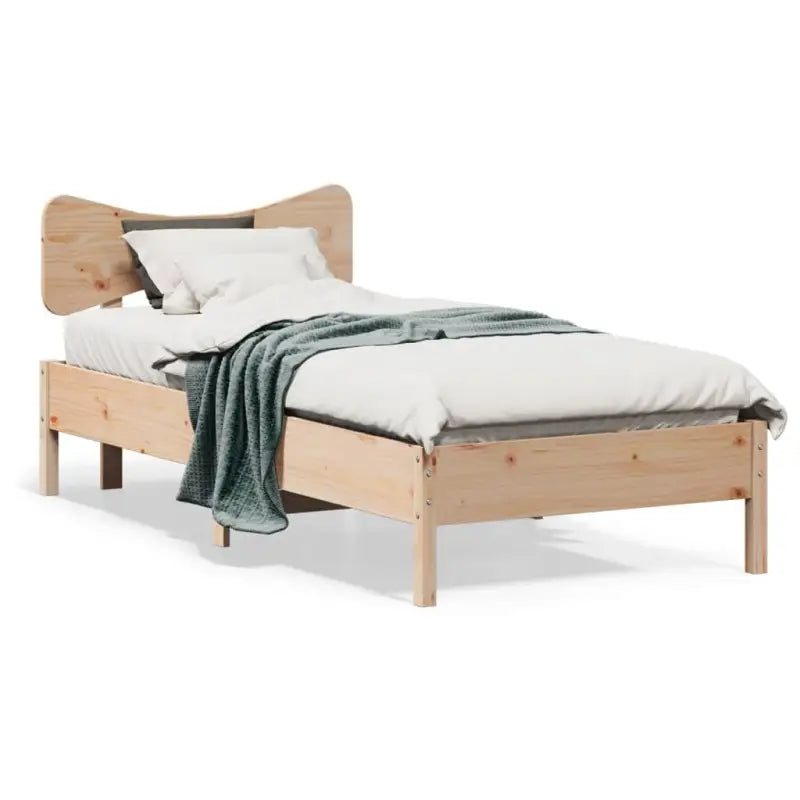 Massief grenenhouten bedframe met multiplex lattenbodem voor een goede nachtrust - Naturel / 100 x 200 cm - Bedden &