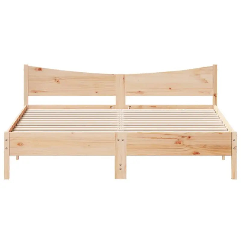 Massief Grenenhouten bedframe met multiplex lattenbodem en uitstekende ondersteuning - Bedden & bedframes