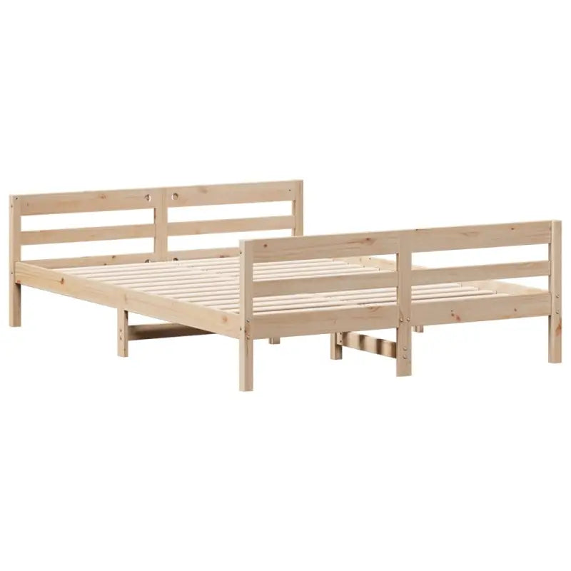 Massief grenenhouten bedframe met multiplex lattenbodem - Bedden & bedframes