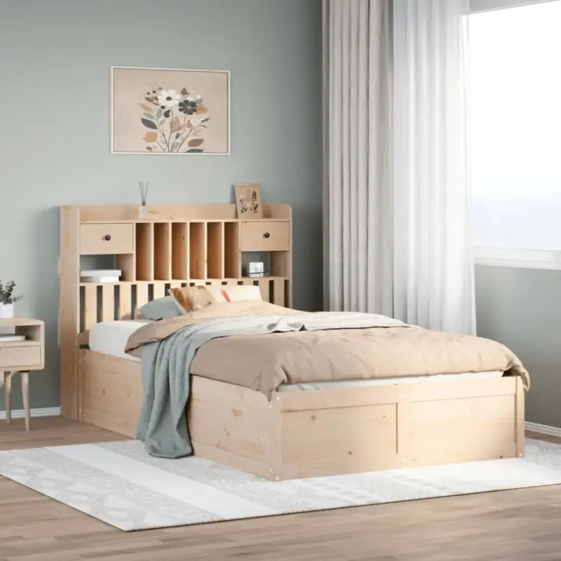 Massief Grenenhouten Bedframe voor Comfort en Natuurlijke Interieurstijl - Naturel / 120 x 200 cm - Bedden & bedframes