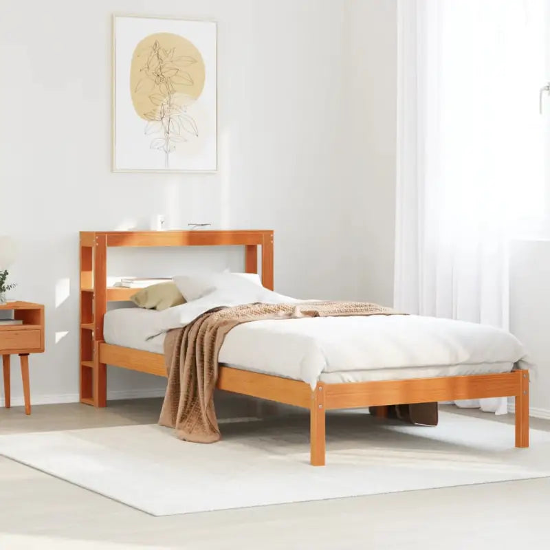 Massief grenenhouten bedframe voor een natuurlijke en comfortabele slaapkamer - Bruin / 90 x 190 cm - Bedden & bedframes