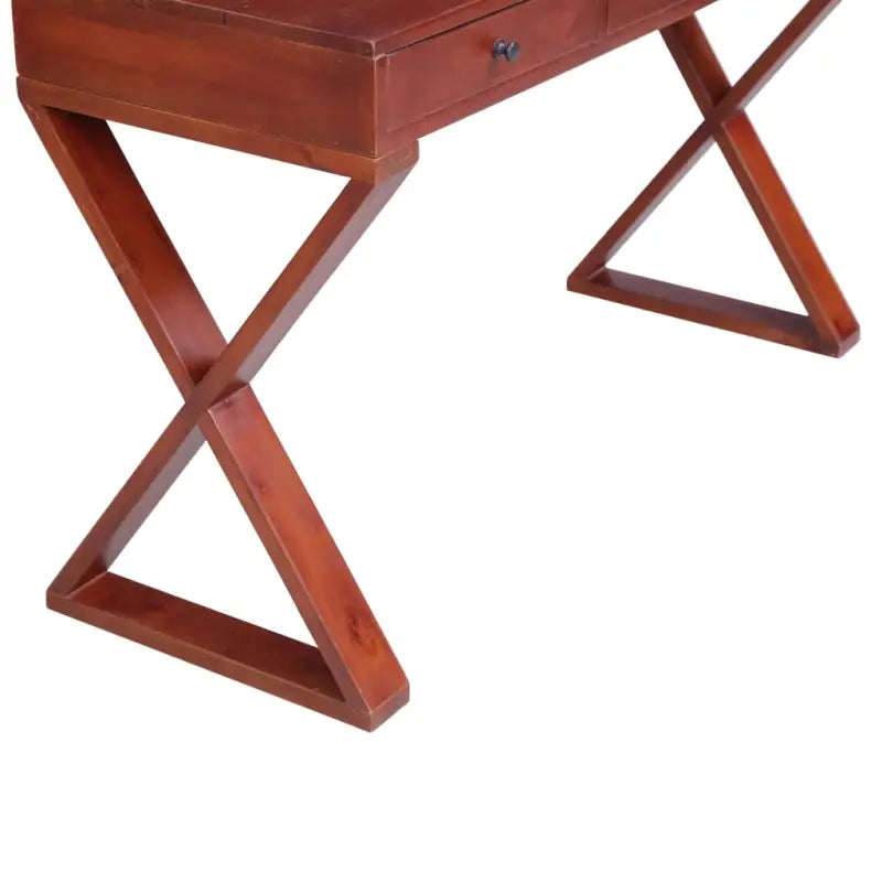 Massief mahoniehout bureau met bruine afwerking en tijdloos design - Bruin / 115 x 47 x 77 cm - Bureaus