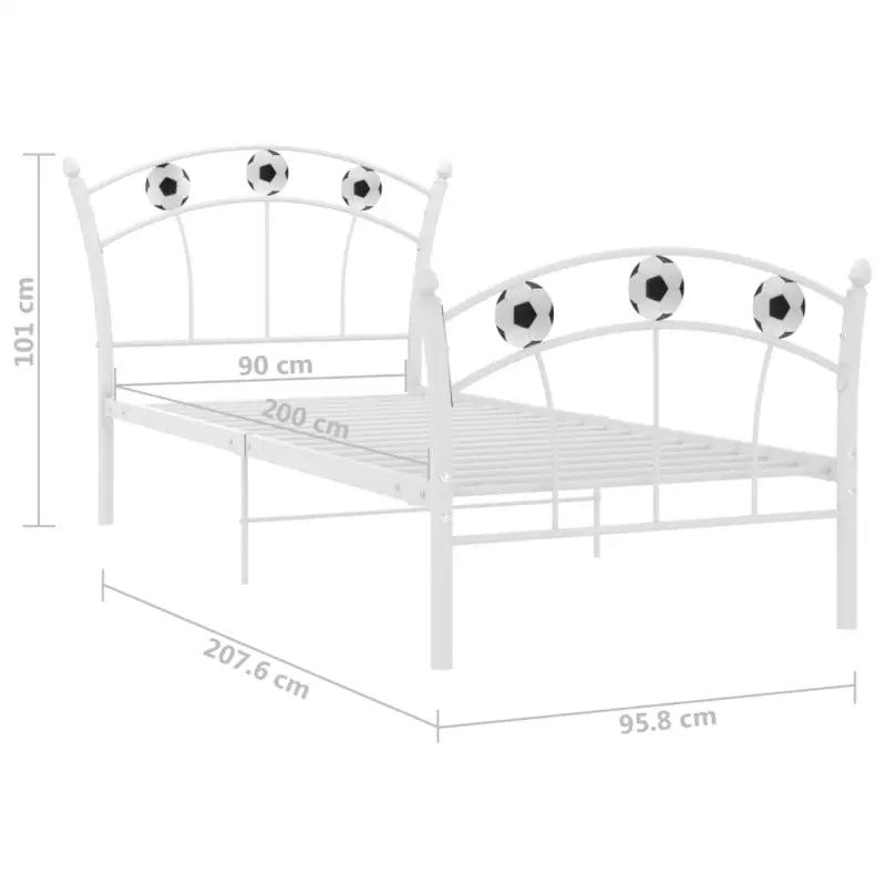 Metalen bedframe met voetbaldesign voor een heerlijke nachtrust - Bedden & bedframes