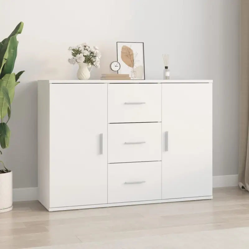 Minimalistisch dressoir van bewerkt hout met duurzame afwerking - Wit / 1 - Dressoirs & buffetkasten