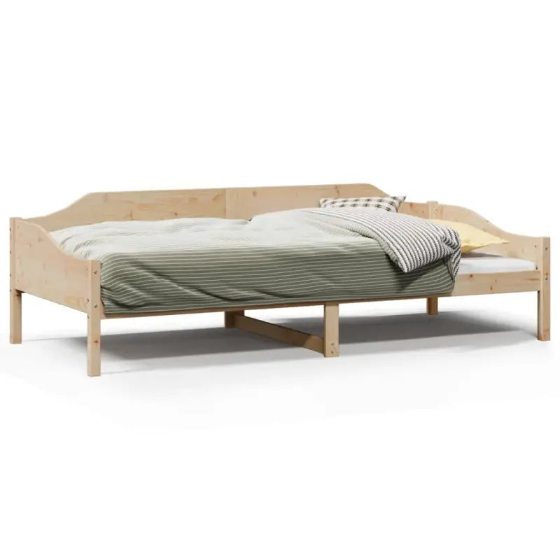 Modern bedframe met massief grenenhout en multiplex lattenbodem - Bedden & bedframes