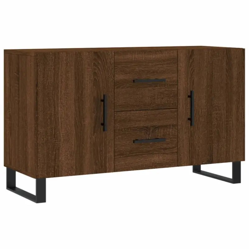 Modern dressoir met metalen poten en bewerkt hout voor een tijdloze uitstraling - Dressoirs & buffetkasten