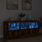 Modern dressoir met RGB LED-verlichting en duurzaam bewerkt hout - Gerookt eiken / 1 - Dressoirs & buffetkasten