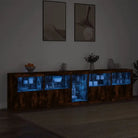 Modern dressoir met RGB LED-verlichting en duurzaam bewerkt hout - Dressoirs & buffetkasten