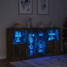 Modern dressoir met rgb led-verlichting en duurzaam bewerkt hout - Dressoirs & buffetkasten