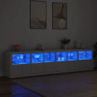Modern dressoir met rgb led-verlichting en duurzaam bewerkt hout - Wit / 1 - Dressoirs & buffetkasten