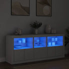 Modern dressoir met RGB LED-verlichting en duurzaam bewerkt hout - Wit / 1 - Dressoirs & buffetkasten