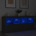 Modern dressoir met rgb led-verlichting en hoogwaardig bewerkt hout - Dressoirs & buffetkasten