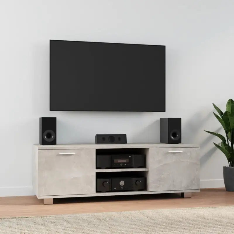 Modern tv-meubel van bewerkt hout voor stijlvolle en stevige opbergruimte - Betongrijs / 1 / 120 cm - Tv-meubels