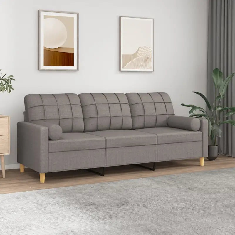 Moderne 2-zitsbank met comfortabele materia vulling voor ontspanning - Taupe / 180 cm - Banken