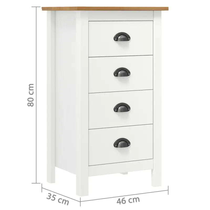 Moderne buffetkast van massief grenenhout met vier lades - Dressoirs & buffetkasten