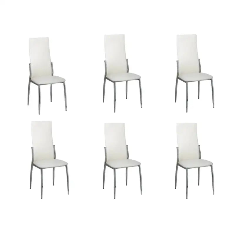 Moderne comfortabele eetkamerstoelen met hoogwaardige constructie - Wit / 6 - Eetkamerstoelen