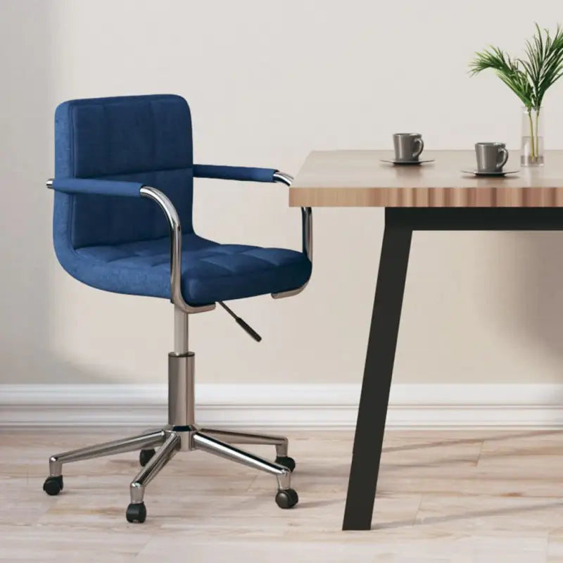 Moderne draaibare bureaustoel met zacht stof en optimaal comfort - Blauw / 1 - Bureaustoelen