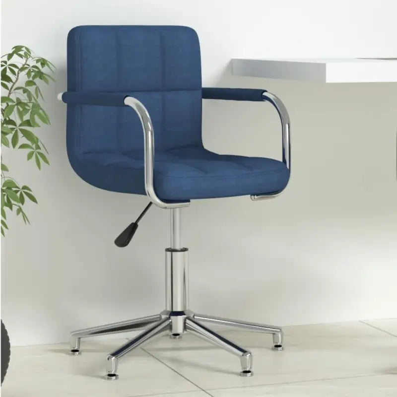 Moderne draaibare kantoorstoel met zacht bekleding - Blauw / 1 - Bureaustoelen