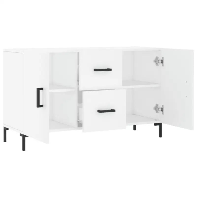 Moderne dressoir met bewerkt hout en metalen poten voor een tijdloze look - Dressoirs & buffetkasten