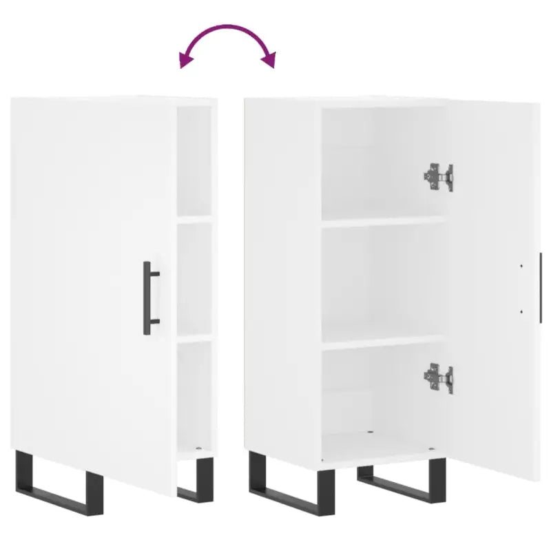 Moderne dressoir met metalen poten en bewerkt hout voor een tijdloze look - Dressoirs & buffetkasten