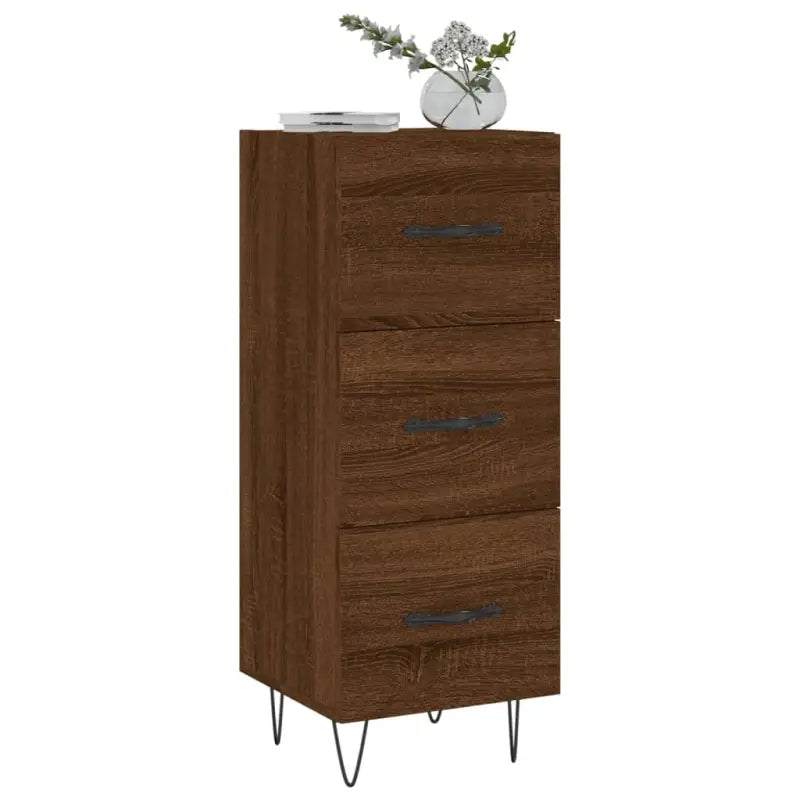 Moderne dressoir met metalen poten en bewerkt hout voor een tijdloze uitstraling - Dressoirs & buffetkasten