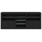 Moderne dressoir met RGB LED-verlichting en duurzaam bewerkt hout - Dressoirs & buffetkasten