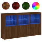 Moderne dressoir met rgb led-verlichting en duurzaam bewerkt hout - Dressoirs & buffetkasten