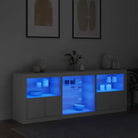 Moderne dressoir met RGB LED-verlichting en duurzaam bewerkt hout - Wit / 1 - Dressoirs & buffetkasten