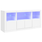 Moderne dressoir met rgb led-verlichting en duurzame bewerkte houtstijl - Dressoirs & buffetkasten