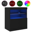 Moderne dressoir met rgb led-verlichting en duurzame bewerkte hout - Dressoirs & buffetkasten