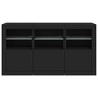 Moderne dressoir met rgb led-verlichting en hoogwaardig bewerkt hout - Dressoirs & buffetkasten