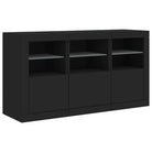 Moderne dressoir met rgb led-verlichting en hoogwaardig bewerkt hout - Dressoirs & buffetkasten