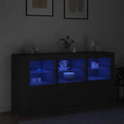 Moderne dressoir met rgb led-verlichting en hoogwaardig bewerkt hout - Dressoirs & buffetkasten