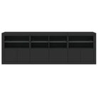 Moderne dressoir met rgb led-verlichting en hoogwaardig bewerkt hout - Dressoirs & buffetkasten