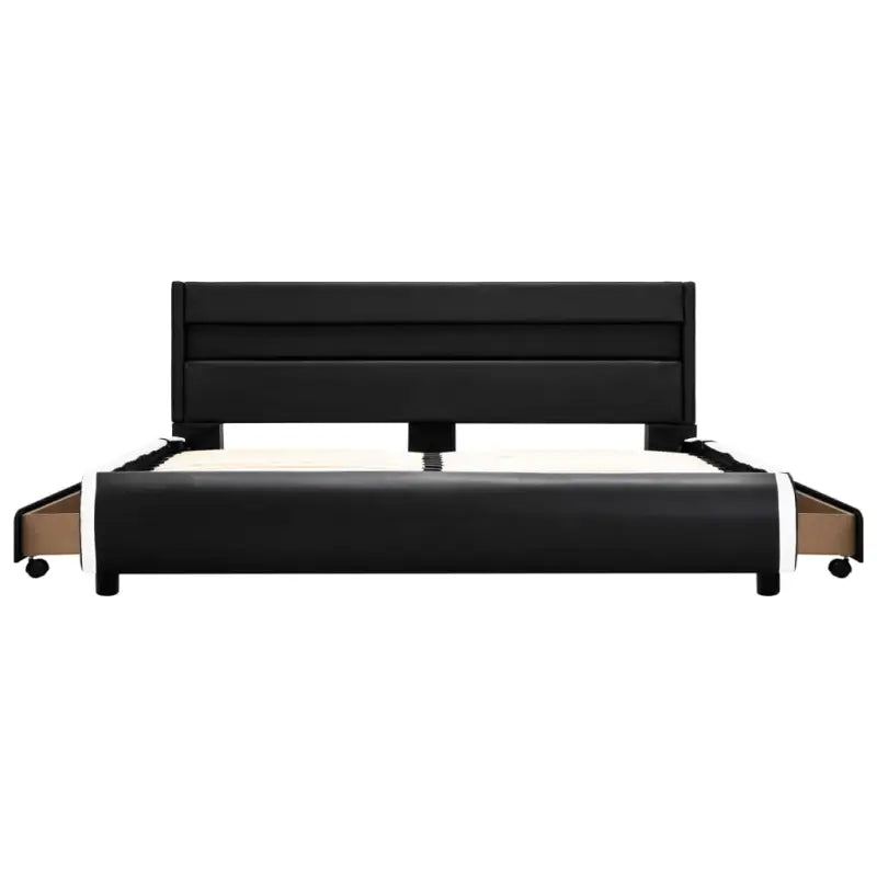 Moderne kunstleren bedframe met gepoedercoat ijzeren frame - Bedden & bedframes