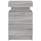 Moderne nachtkastjes met LED-verlichting in grijs sonoma stijl - Nachtkastjes
