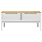 Moderne salontafel met massief grenenhout en houten poten - Salontafels