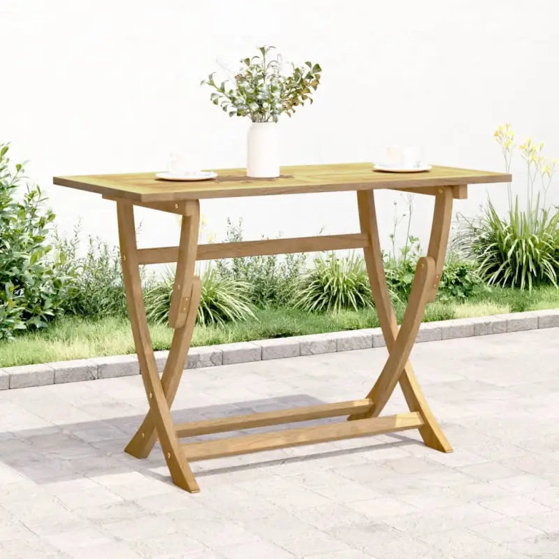 Moderne tuin eettafel van massief acaciahout voor een luxe sfeer - Lichtbruin / 110 x 55 x 75 cm / 1 - Tuintafels