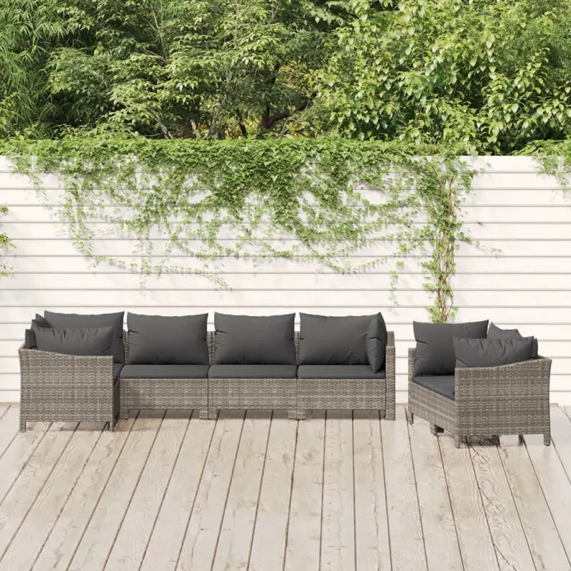 Moderne tuinset met poly rattan en comfortabele armleuning links - Tuinsets