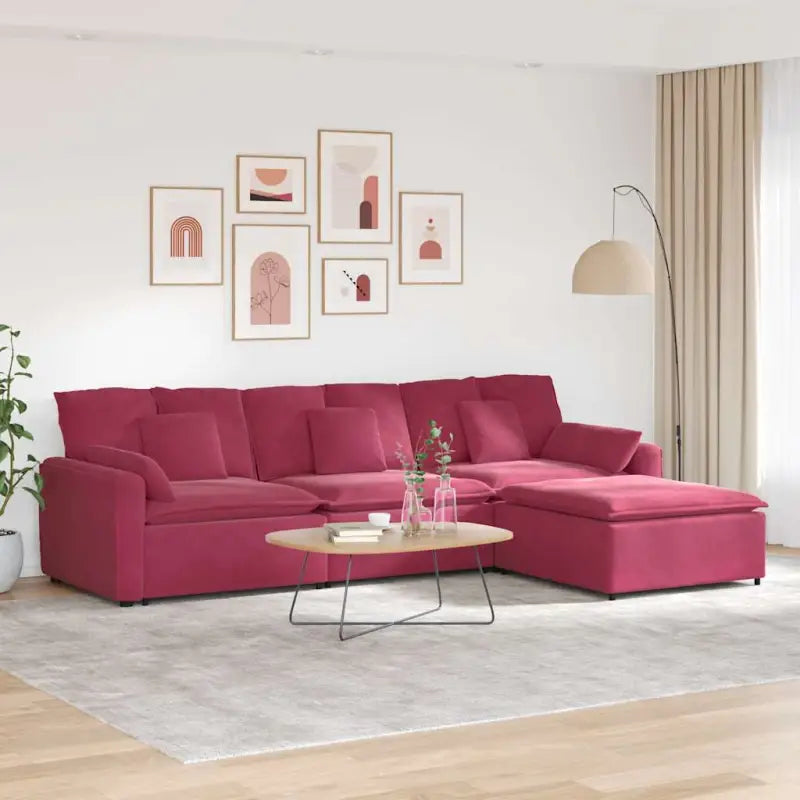 Modulaire bank met elegante vormgeving en perfecte afmetingen zitting - wind red - Bankelementen