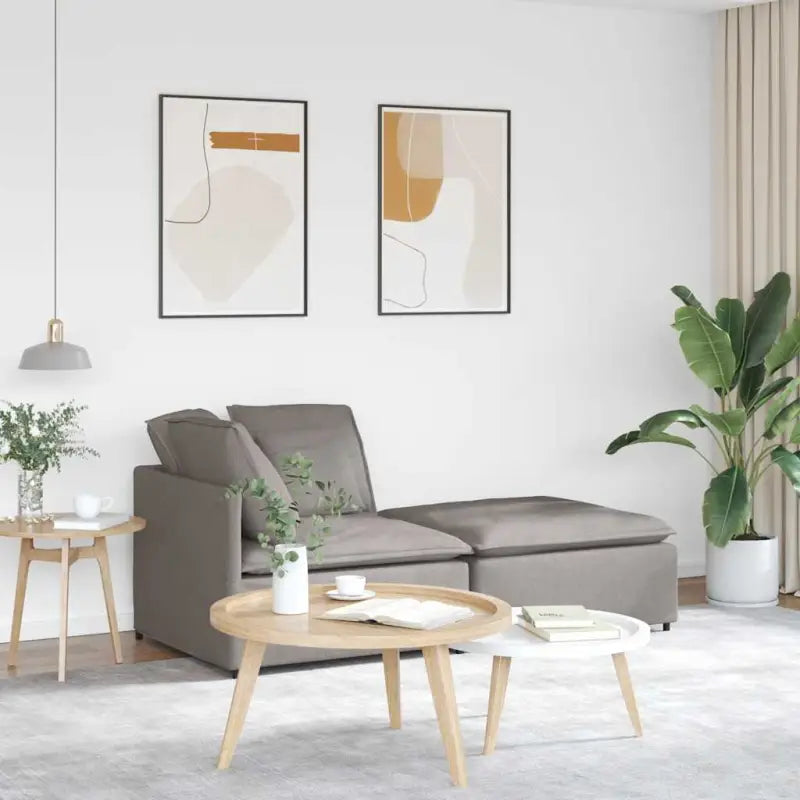 Modulaire bank voor dagelijks gebruik met totale afmetingen en elegant design - Taupe - Bankelementen